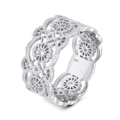 Gorgeous Ornament Silver Ring NSR-2966